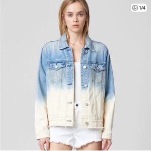 NWT BlankNYC Dip Dye Distressed Denim Jacket